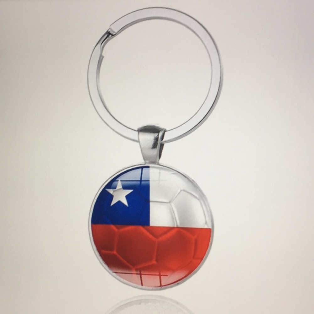 Chile National Flag Team Keychain/New